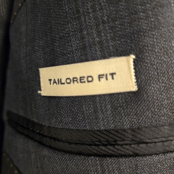 Joseph Abboud 2pc Suit Blue/Gray Plaid 48R/42 W 100% Italian Wool Mint - Picture 5 of 12